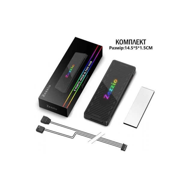 Модуль управління підсвічуванням Zezzio 1 to 9 ARGB PWM HUB (1 to 9 ARGB PWM HUB) - зображення 6