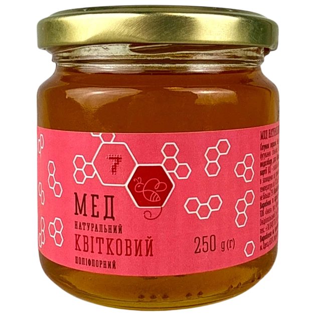 Мед "7" Квітковий 250 г - Фото 1 Мед "7" Квітковий 250 г - изображение 1
