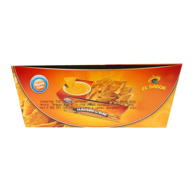 Чипси кукурудзяні EL Sabor 175 г начо (Чипси чилі 85 г + соус сирний 90 г) И831 - Фото 2 Чипси кукурудзяні EL Sabor 175 г начо (Чипси чилі 85 г + соус сирний 90 г) И831 - изображение 2