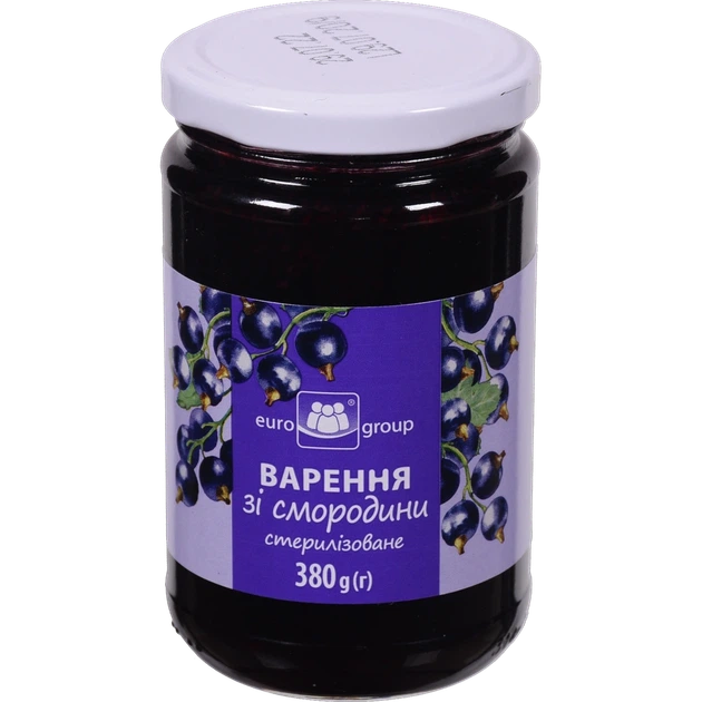 Варення Єврогруп Смородина 380 г - Фото 1 Варення Єврогруп Смородина 380 г - изображение 1