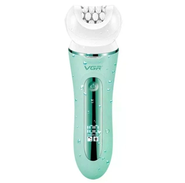 Эпилятор VGR V 751 5 в 1 женский аккумуляторный с 18 пинцетами LED подсветкой и 5 насадками для ухода за телом - изображение 6
