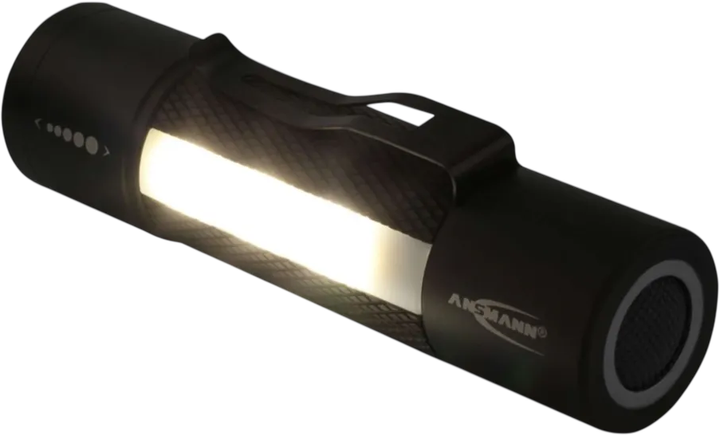 Latarka kieszonkowa Ansmann IP54 LED 3 W 180 lm Czarno-biała 1600-0137 (4013674093564) - obraz 2