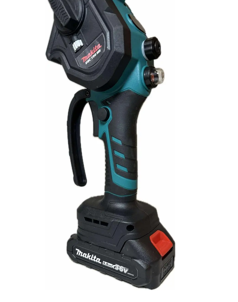 Акумуляторна ланцюгова пила Makita DUC155HN 36 В 5 А·год електропила садова міні пилка 150 мм крок 1/4 дюйма швидкість 20 м с автоматичне змащення безключовий натяг 2 АКБ 2 шини 2 ланцюги для обрізки дерев гілок чагарників бруса в кейсі - зображення 5