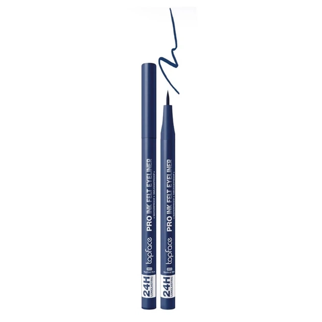 Підводка-фломастер для очей Topface Pro Ink Felt Eyeliner для тонких та графічних стрілок №03 Синій, 1,2 мл - Фото 1 Підводка-фломастер для очей Topface Pro Ink Felt Eyeliner для тонких та графічних стрілок №03 Синій, 1,2 мл - зображення 1