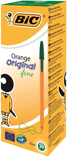 Ручка кулькова "BIC" Orange /1199110113/ зелена (20/100/1000) - Фото 2 Ручка кулькова "BIC" Orange /1199110113/ зелена (20/100/1000) - изображение 2