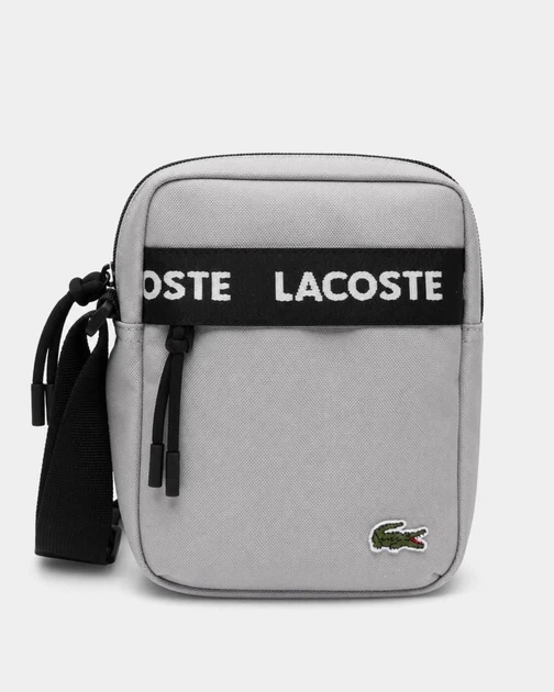 Мессендджер сумка через плечо Lacoste крокодил LAC-026-GRY - Фото 1 Мессендджер сумка через плечо Lacoste крокодил LAC-026-GRY - изображение 1