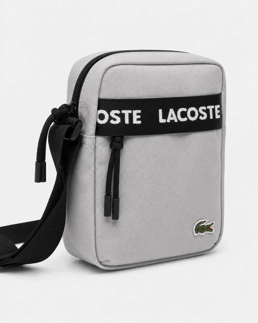 Мессендджер сумка через плечо Lacoste крокодил LAC-026-GRY - Фото 5 Мессендджер сумка через плечо Lacoste крокодил LAC-026-GRY - изображение 5