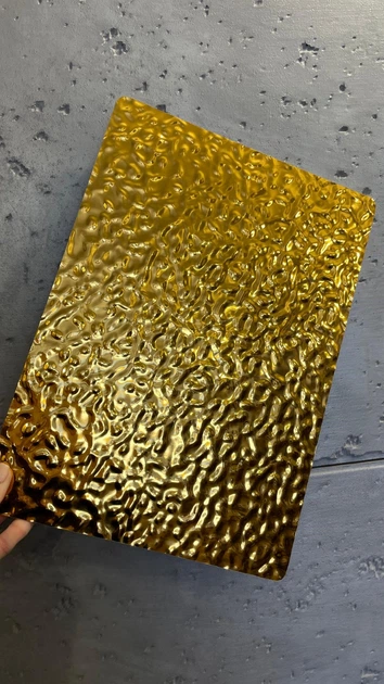 Стеновая бамбуковая панель BWD 8809-15 Bubbles Gold 2800х1220 (5мм) - изображение 2