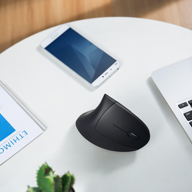 Беспроводная вертикальная мышь Anker A7852 2.4 ГГц, USB, 800/1200/1600 DPI, 5 кнопок, черная - изображение 8