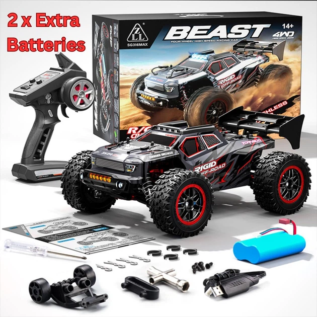Радиоуправляемая машинка ZLL SG316 MAX 1:16 4WD 40 км/ч — скоростной RC внедорожник, дрифт машинка на пульте 2 аккумулятора - Фото 2 Радиоуправляемая машинка ZLL SG316 MAX 1:16 4WD 40 км/ч — скоростной RC внедорожник, дрифт машинка на пульте 2 аккумулятора - изображение 2