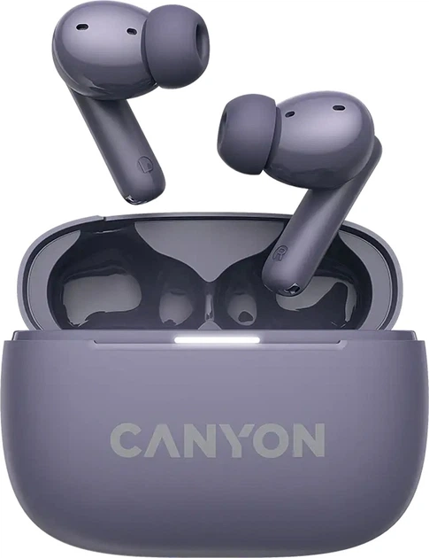 Наушники Canyon OnGo TWS-10 ANC ENC Purple (CNS-TWS10PL) - Фото 1 Наушники Canyon OnGo TWS-10 ANC ENC Purple (CNS-TWS10PL) - изображение 1