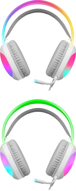 Наушники Defender Eclipse RGB White (4745091890722) - изображение 4