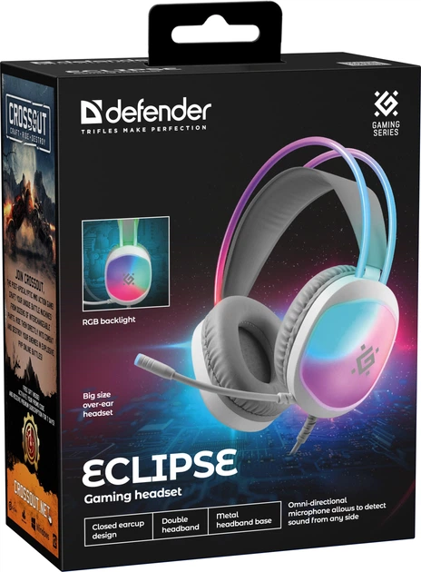 Наушники Defender Eclipse RGB White (4745091890722) - изображение 11