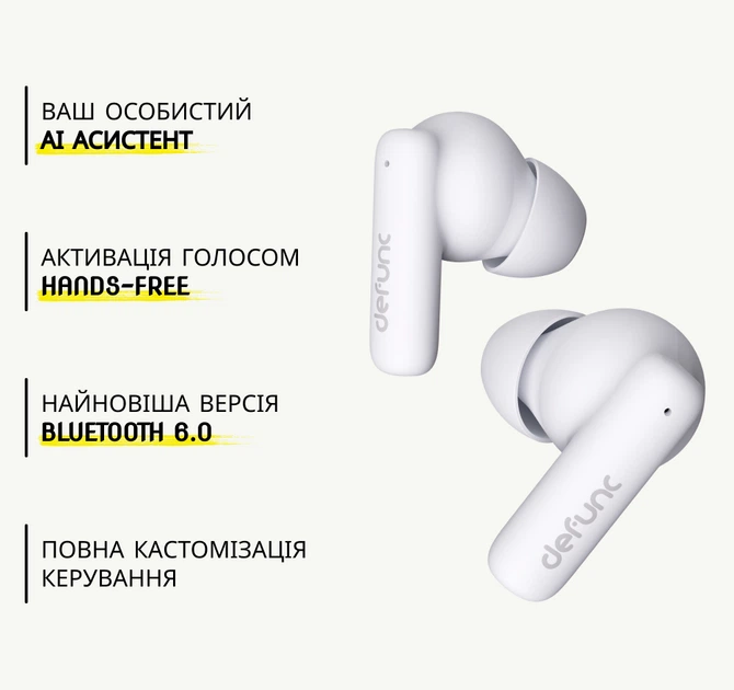 Наушники Defunc True Vibe | AI White (D4512) - изображение 3