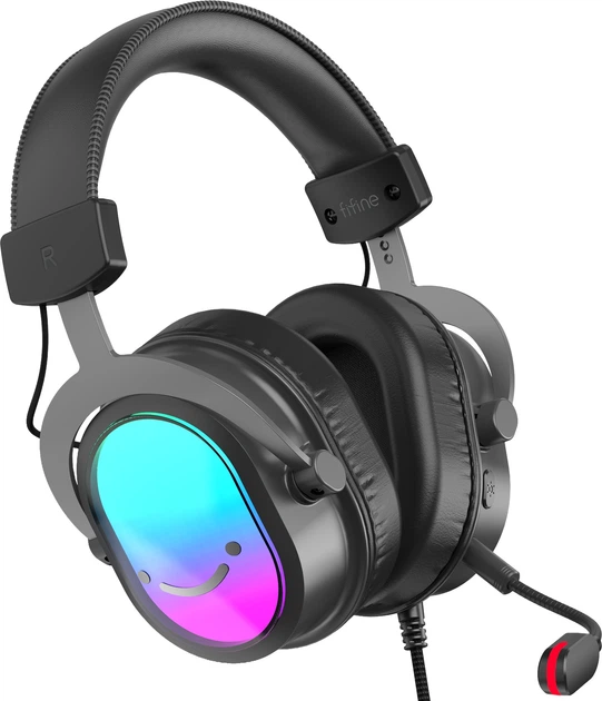 Наушники Fifine H16 7.1 RGB Black - Фото 3 Наушники Fifine H16 7.1 RGB Black - изображение 3