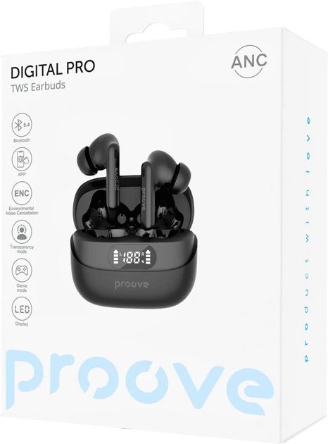 Навушники Proove Digital Pro TWS Black (612140001) - зображення 12