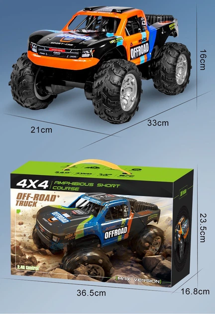 Машинка на радіоуправлінні джип всюдихід OFFROAD MAX амфібія синя 33 см JJRC Q205 - Фото 5 Машинка на радіоуправлінні джип всюдихід OFFROAD MAX амфібія синя 33 см JJRC Q205 - зображення 5