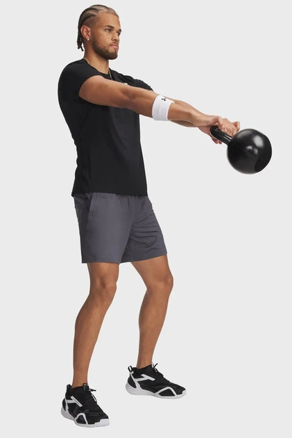 Чоловічі темно-сірі шорти Tech Vent 7in Shorts NEW Under Armour L 6010858-025 - изображение 2