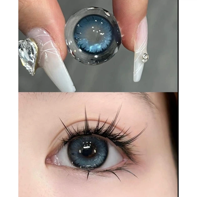 Сині контактні лінзи з діоптріями ELITE Lens Міраж Блу 2 шт. -1.50 - зображення 6