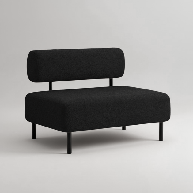 Диван компактный Tobi Sho Люмо для офиса, гостиной, студии, салона, 1000х540х750 букле Alpaca Черный/99 - Фото 1 Диван компактный Tobi Sho Люмо для офиса, гостиной, студии, салона, 1000х540х750 букле Alpaca Черный/99 - изображение 1