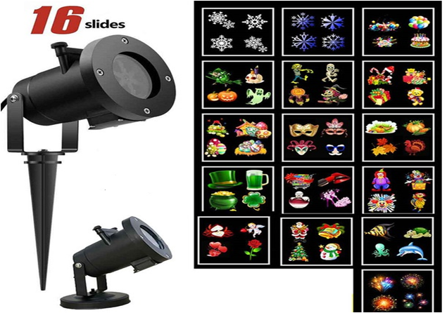 Лазерний проектор Christmas Laser Projector 16 картриджів - Фото 9 Лазерний проектор Christmas Laser Projector 16 картриджів - зображення 9
