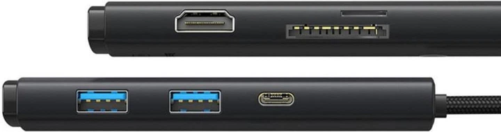 Док-станция Baseus Lite Series 6-Port Type-C HUB Docking Station Black (WKQX050101) - изображение 4