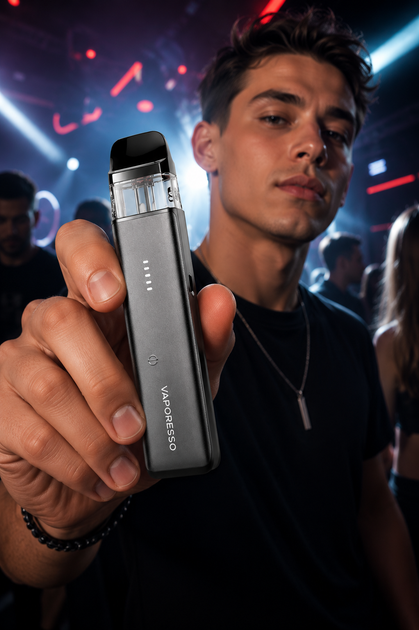 Многоразовая электроонная сигарета Vaporesso XROS 6 Mini Titanium Black под-система черная 1600мАч вейп с верхней заправкой - изображение 3