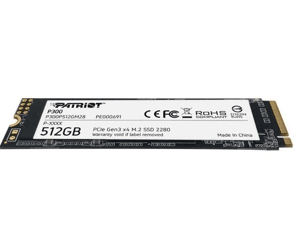 Накопичувач SSD Patriot P300 512GB M.2 2280 NVMe PCIe 3.0 x4 3D NAND TLC (P300P512GM28) - Фото 2 Накопичувач SSD Patriot P300 512GB M.2 2280 NVMe PCIe 3.0 x4 3D NAND TLC (P300P512GM28) - зображення 2