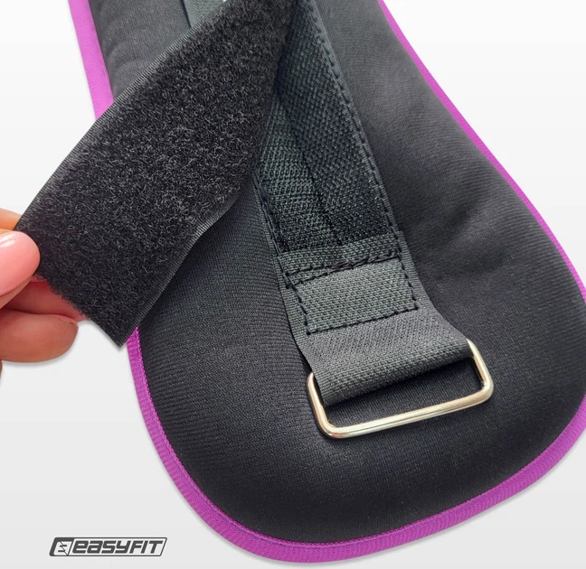 Обважнювачі EasyFit EF-1015-V 2 х 1.5 кг для ніг і рук Чорні з фіолетовим (56003365) - Фото 7 Обважнювачі EasyFit EF-1015-V 2 х 1.5 кг для ніг і рук Чорні з фіолетовим (56003365) - зображення 7