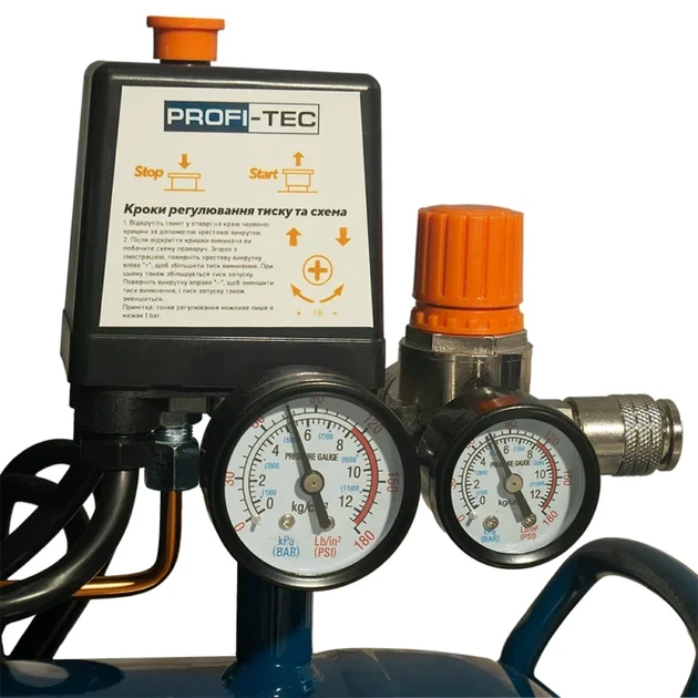 Компресор масляний PROFI-TEC OC-100W3 (100 л, 3.0 кВт, 530 л/хв) (007821) - изображение 3
