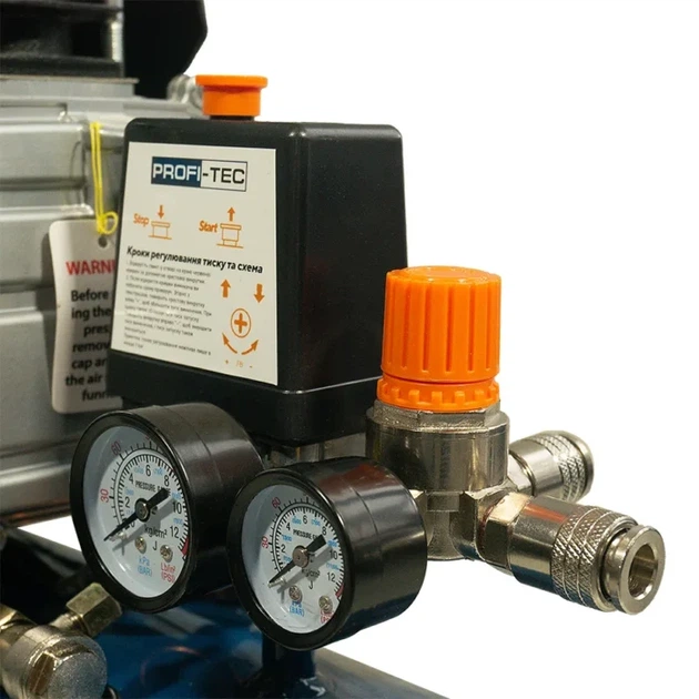 Компресор масляний PROFI-TEC OC-24 (24 л, 1.5 кВт, 195 л/хв) (007818) - зображення 4