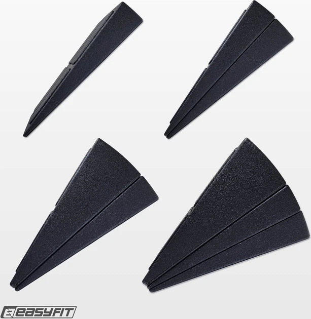 Клиновий блок EasyFit EF-0690 куточок, блок-платформа для присідань набір 3 шт Чорний (56003427) - зображення 4
