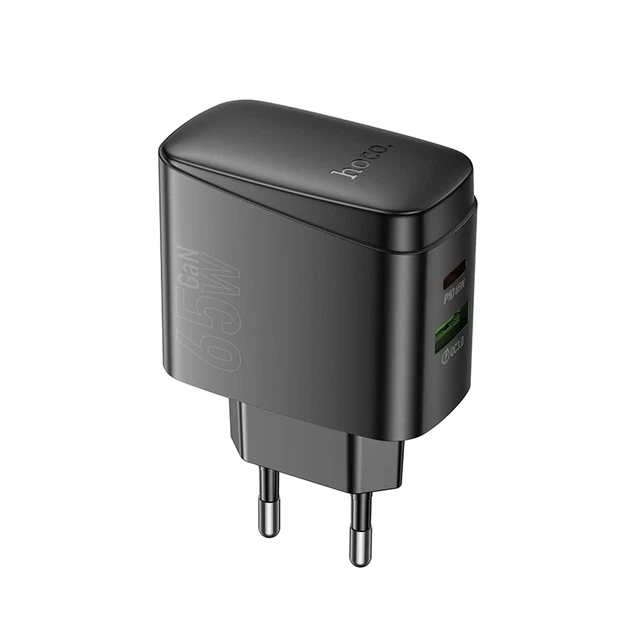 Сетевое зарядное устройство HOCO CS63A Bright Power Delivery 65W пластик черный 81,2x53x30 мм - Фото 1 Сетевое зарядное устройство HOCO CS63A Bright Power Delivery 65W пластик черный 81,2x53x30 мм - изображение 1