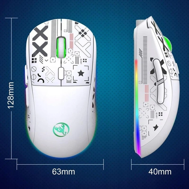 Ігрова бездротова миша HXSJ T90 (2.4G, Bluetooth, USB). З підсвічуванням та акумулятором - Фото 7 Ігрова бездротова миша HXSJ T90 (2.4G, Bluetooth, USB). З підсвічуванням та акумулятором - изображение 7