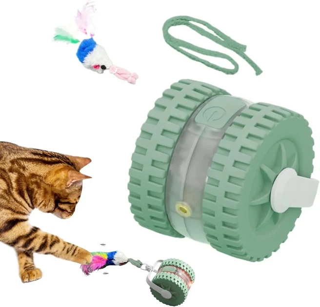 Интерактивная игрушка для котов с лазером и автокаткой Interactive Pet Ball, USB, с датчиками движения - изображение 4