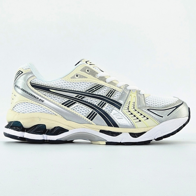 Кроссовки женские и мужские Asi Gel-Kayano 14 White Silver Black / Аси гель каяно 14 белые серебристые 40 - Фото 1 Кроссовки женские и мужские Asi Gel-Kayano 14 White Silver Black / Аси гель каяно 14 белые серебристые 40 - изображение 1