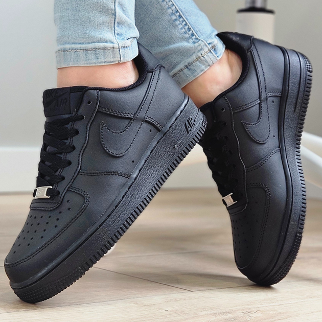 Кроссовки женские и мужские Ni Air Force 1 black / кеды Най аир Форс 1 черные 43 - Фото 1 Кроссовки женские и мужские Ni Air Force 1 black / кеды Най аир Форс 1 черные 43 - изображение 1