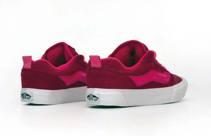 Кроссовки женские Va Knu Skool Bordo Pink White / кеды Ва бордовые розовые белые 37 - Фото 3 Кроссовки женские Va Knu Skool Bordo Pink White / кеды Ва бордовые розовые белые 37 - изображение 3