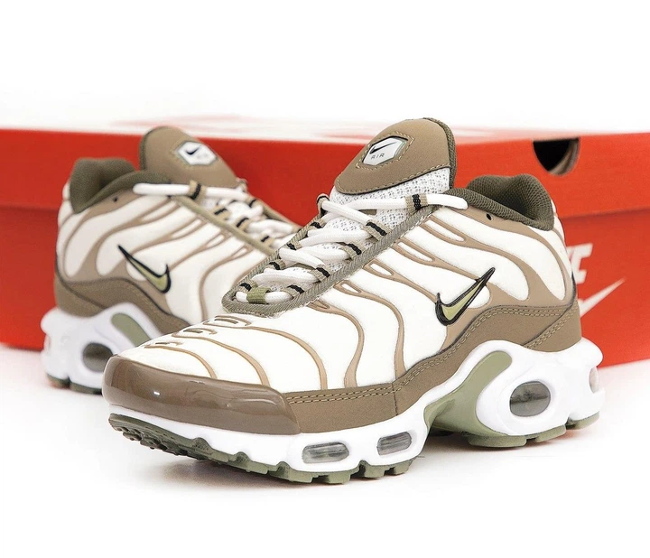 Кроссовки женские и мужские Ni air max TN Plus White Beige / Най аир макс ТН плюс бежевые белые 38 - Фото 5 Кроссовки женские и мужские Ni air max TN Plus White Beige / Най аир макс ТН плюс бежевые белые 38 - изображение 5