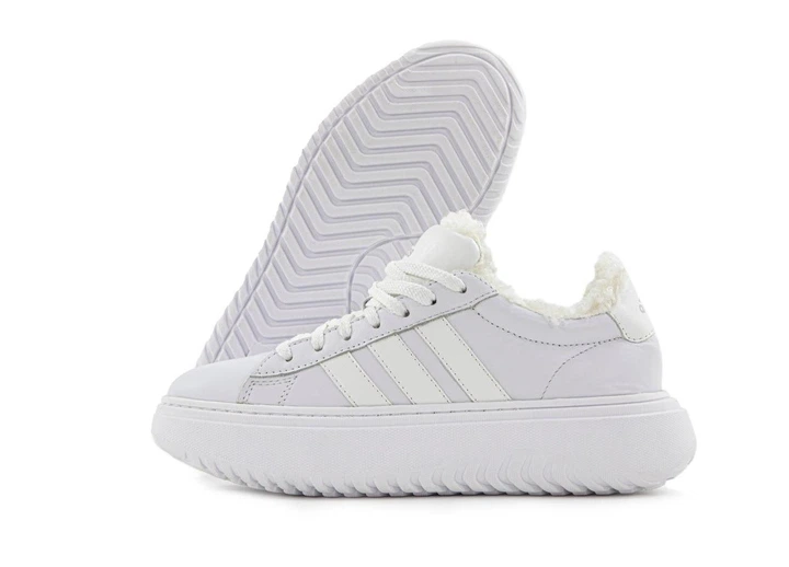 Кросівки зимові жіночі Adi Grand Court White Platform Winter Fur/ кросівки Аді Гранд Курт білі на хутрі 39 - Фото 5 Кросівки зимові жіночі Adi Grand Court White Platform Winter Fur/ кросівки Аді Гранд Курт білі на хутрі 39 - зображення 5