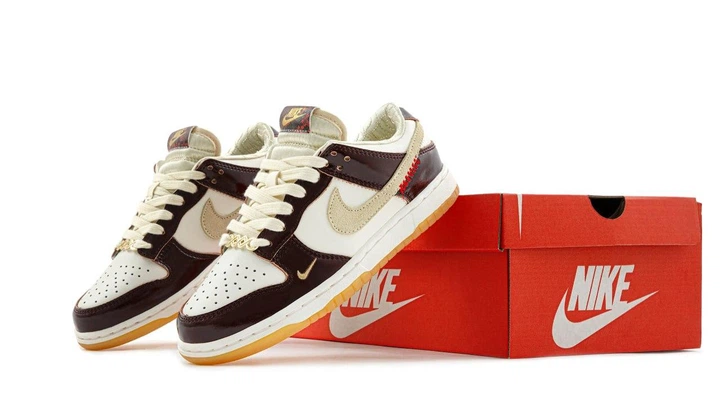 Кроссовки женские Ni Dunk LX White/Maroon / кроссовки Най Данк ЛХ белые с бордовым 38 - изображение 7