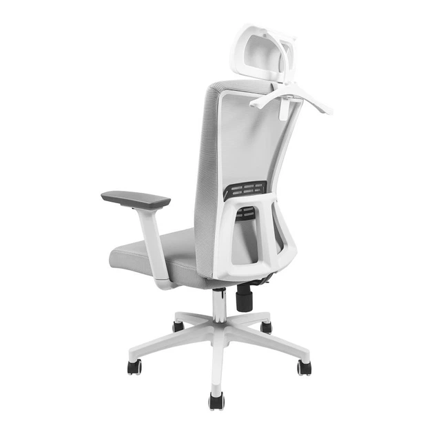 Офисное кресло Fantech OCA258SV2, эргономичное, сетчатая спинка, 3D-подлокотники, регулируемый подголовник, до 120 кг - изображение 4