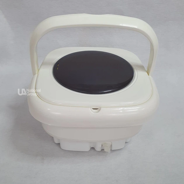 Пральна машина міні складна портативна 18 л 50Вт Folding Washing Machine, компактна електрична пралка з віджимом та ручкою для прання білизни, шкарпеток, дрібних речей Біла, WM-2690-White - зображення 11