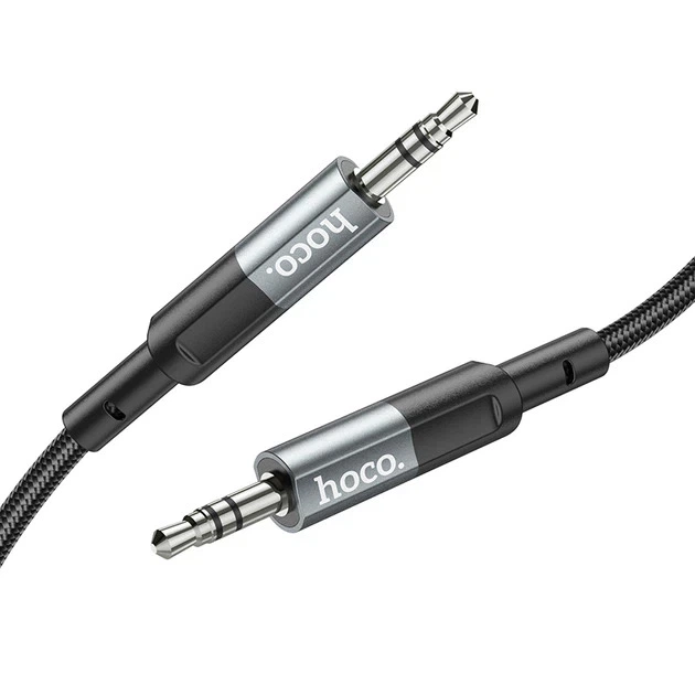Кабель AUX HOCO UPA23 3.5 мм 3.5 мм, 1 м, metal gray, 1 шт. - Фото 3 Кабель AUX HOCO UPA23 3.5 мм 3.5 мм, 1 м, metal gray, 1 шт. - зображення 3
