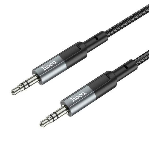 Кабель AUX HOCO UPA23 3.5 мм 3.5 мм, 1 м, metal gray, 1 шт. - Фото 4 Кабель AUX HOCO UPA23 3.5 мм 3.5 мм, 1 м, metal gray, 1 шт. - зображення 4