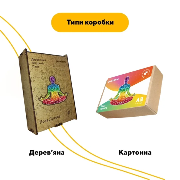 Дерев'яний фігурний пазл Поза Лотоса, А2, Картонна коробка 300+ елементів - Фото 4 Дерев'яний фігурний пазл Поза Лотоса, А2, Картонна коробка 300+ елементів - изображение 4