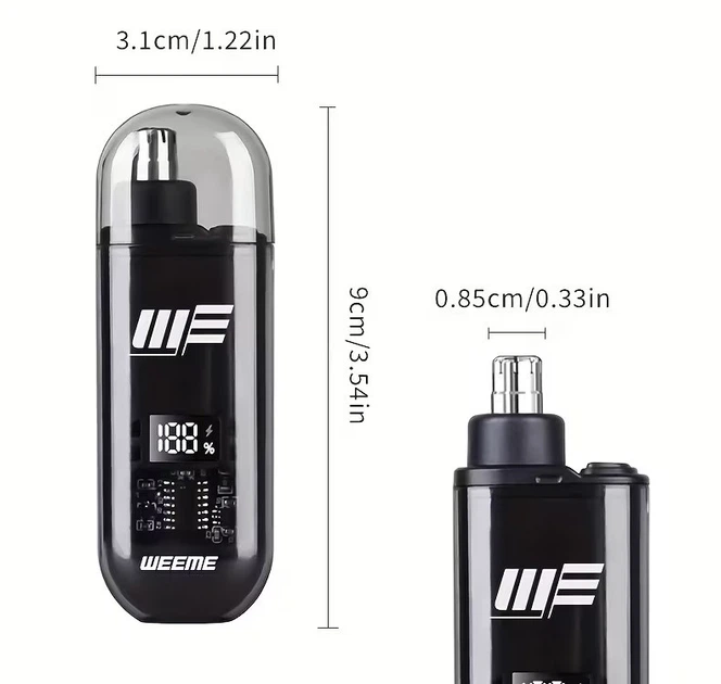 Прозрачный триммер для носа TX05 USB аккумуляторный для удаления волос в ушах, портативный мужской груминг-триммер - изображение 10