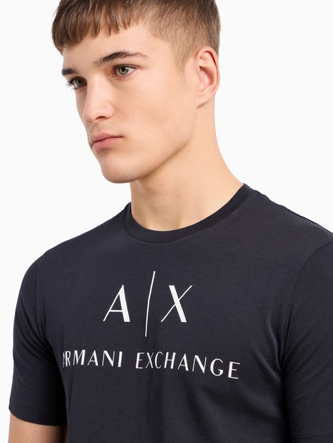 Футболка хлопковая длинная мужская Armani Exchange 488651077 2XL Синяя (1161567952) - Фото 5 Футболка хлопковая длинная мужская Armani Exchange 488651077 2XL Синяя (1161567952) - изображение 5