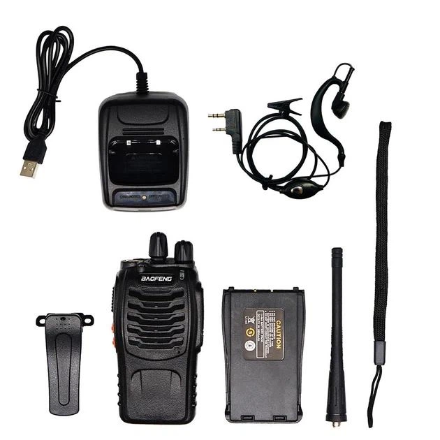 Рація портативна комлект 2 шт Baofeng BF-888S набір акумуляторних рацій USB UHF 400–470 МГц 2 гарнітури в комплекті - зображення 10