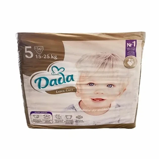 Підгузки памперси Dada Extra Care Розмір 5 (15-25 кг) 36 шт - Фото 2 Підгузки памперси Dada Extra Care Розмір 5 (15-25 кг) 36 шт - изображение 2